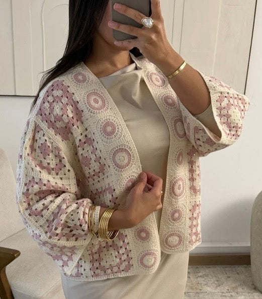 ROSE - GILET CROCHET