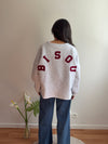 GRIS - PULL BISOUS BORDEAUX