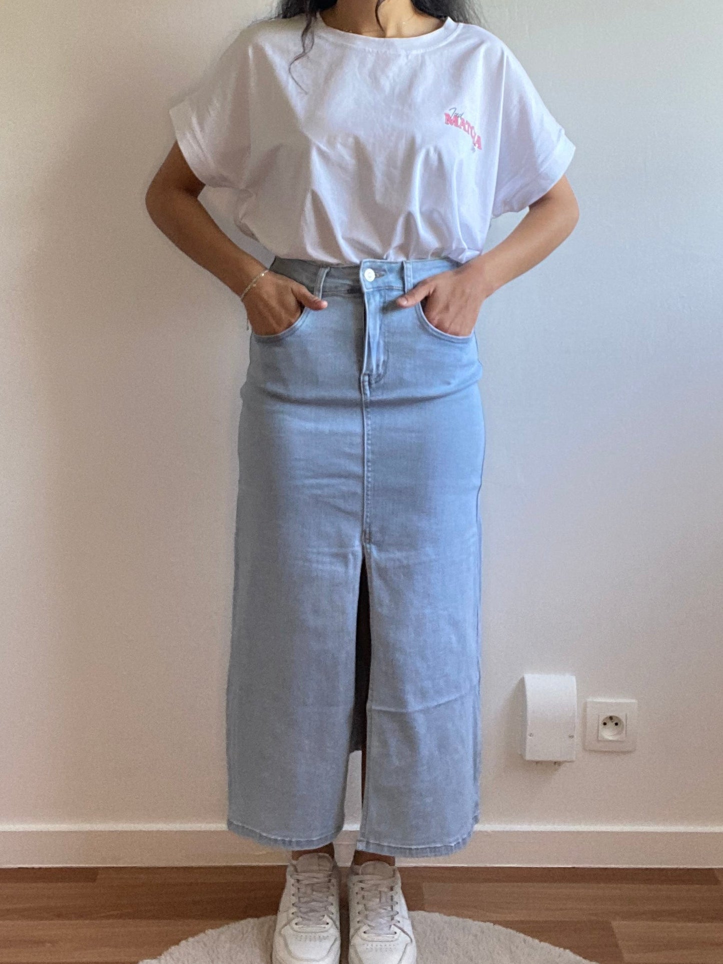 BLEU - JUPE EN JEAN STRETCH