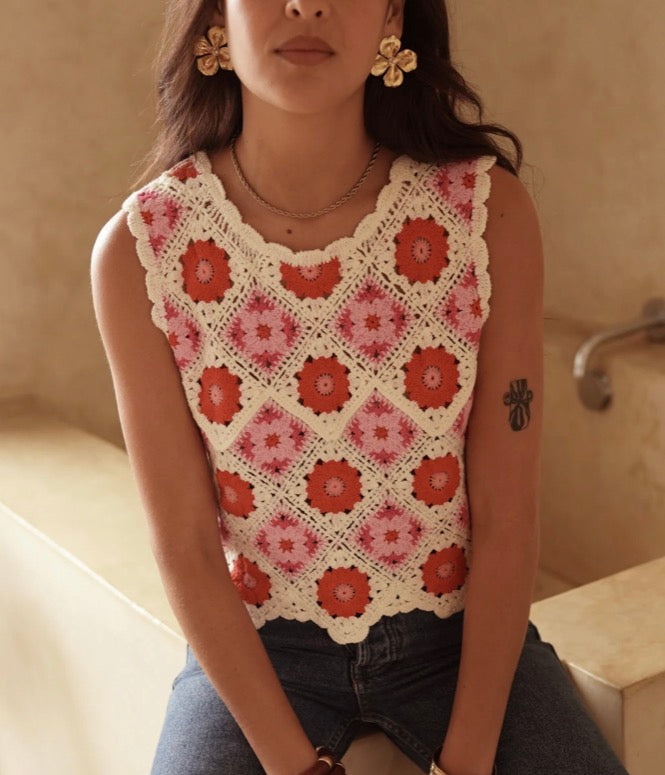 ROUGE - TOP CROCHET