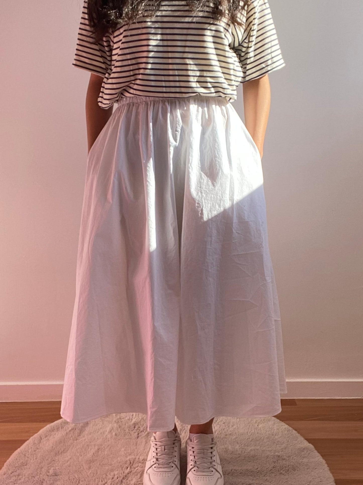 BLANC - JUPE LONGUE