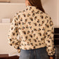 BEIGE - VESTE FLEURIE