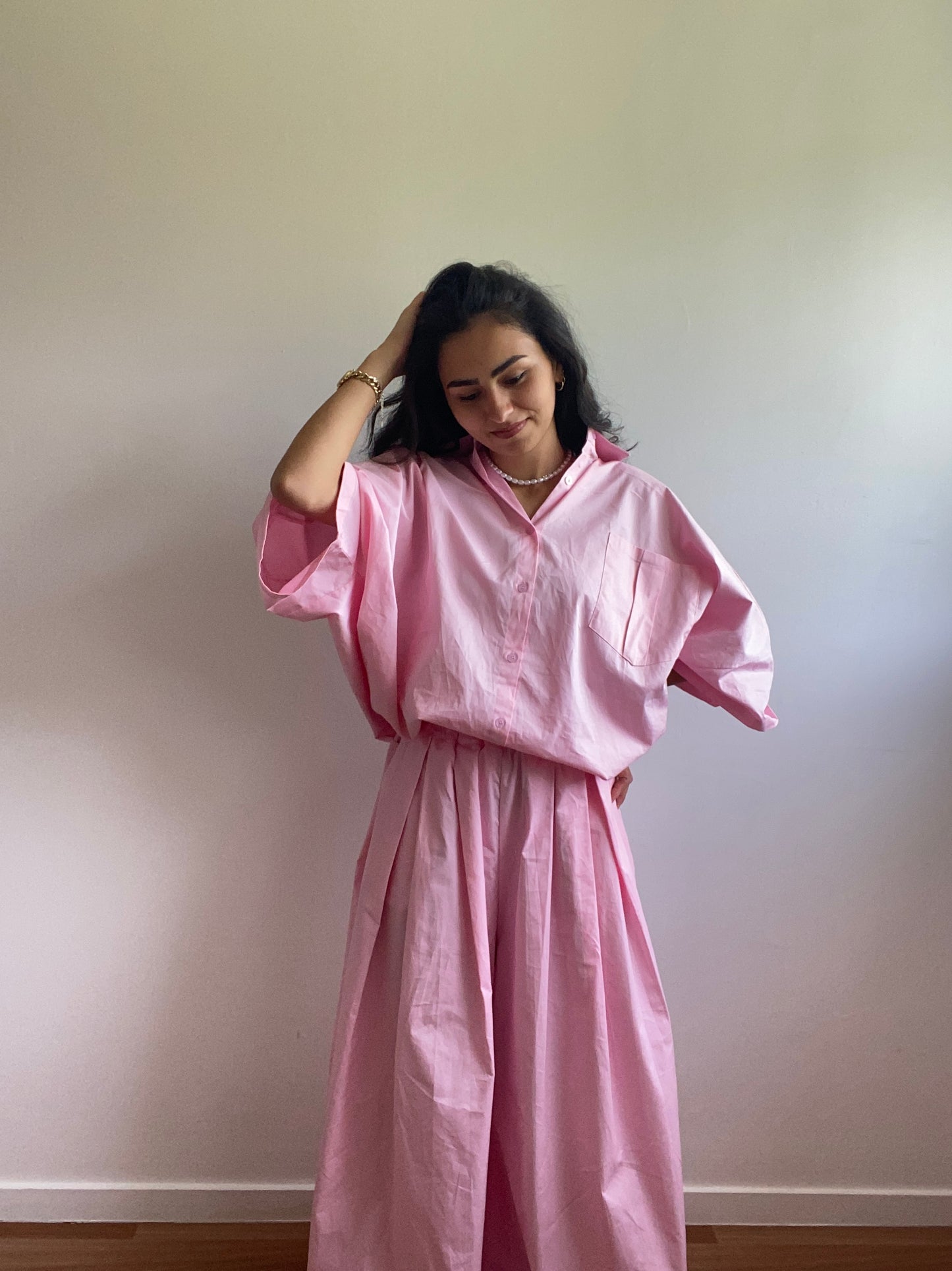 ROSE - ENSEMBLE PANTALON CHEMISE