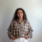 BEIGE - VESTE A CARREAUX