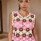 ROSE - TOP CROCHET FLEURI