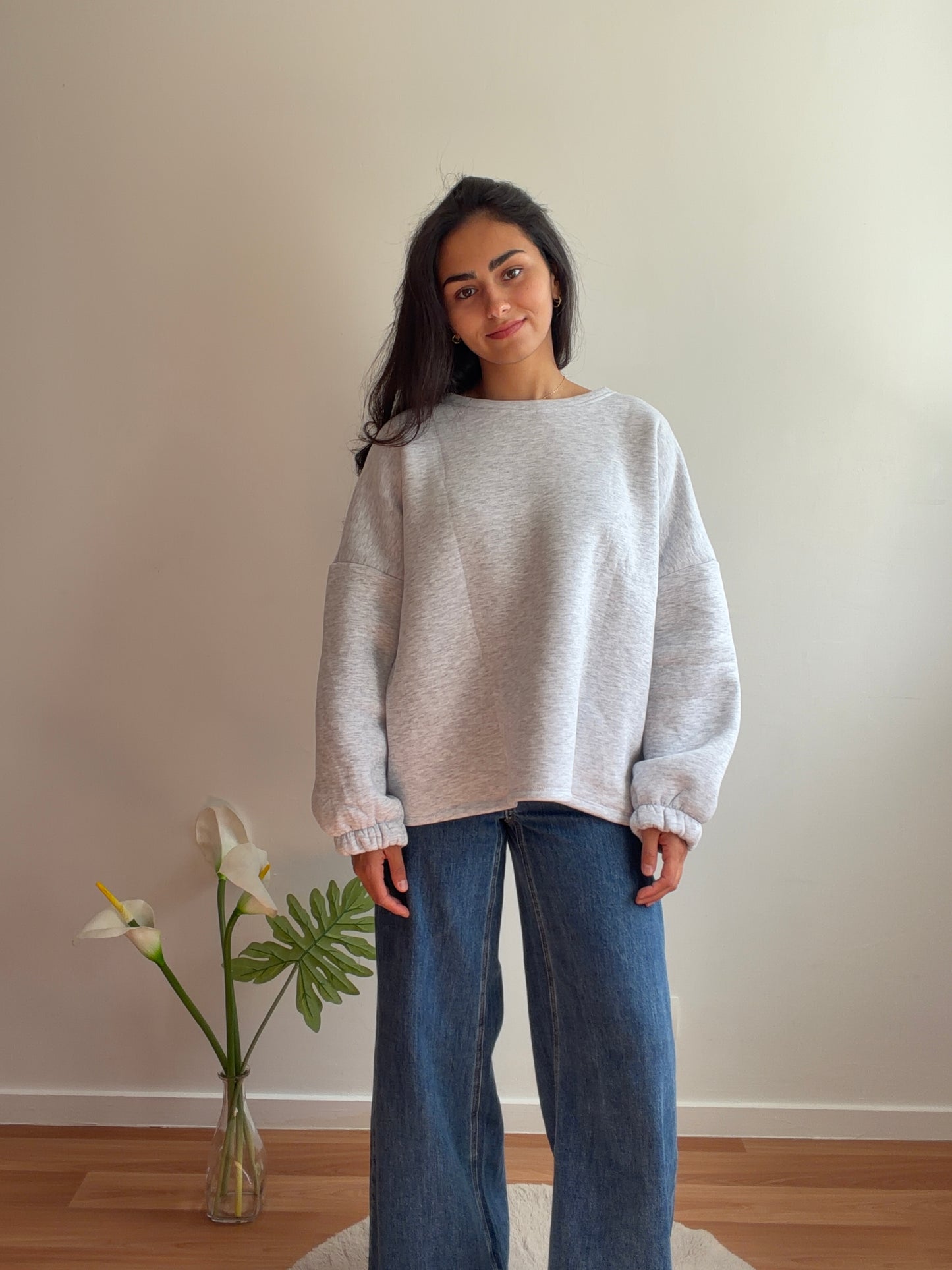 GRIS - PULL BISOUS