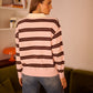 ROSE/MARRON - POLO RAYÉ