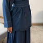 BLEU - ENSEMBLE VESTE/JUPE JEAN