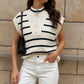 BLANC - PULL SANS MANCHE