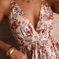 BEIGE - ROBE LONGUE FLEURIE