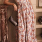BEIGE - ROBE LONGUE FLEURIE