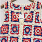 BLEU - GILET CROCHET