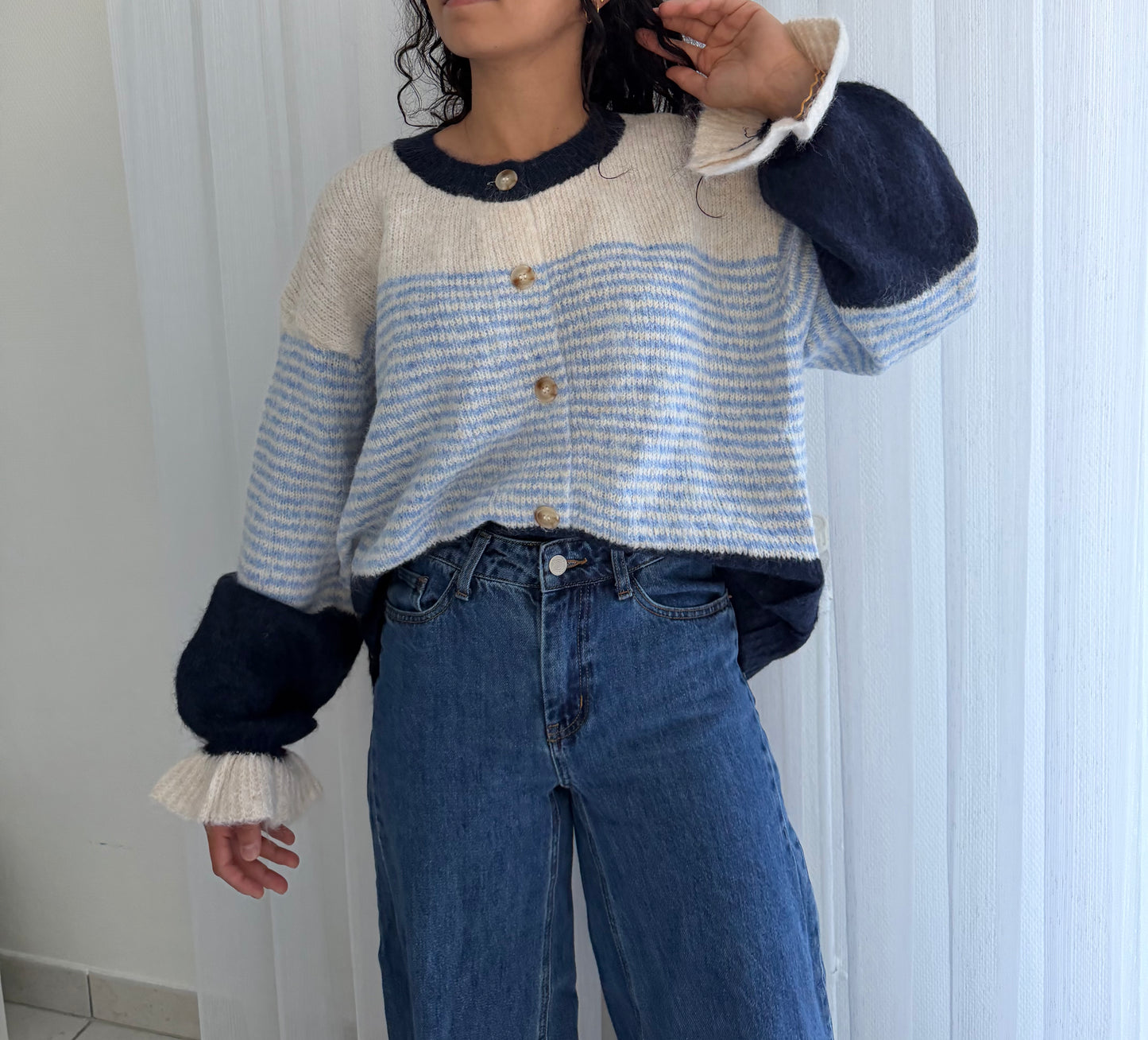 MARINE - GILET EN MAILLE
