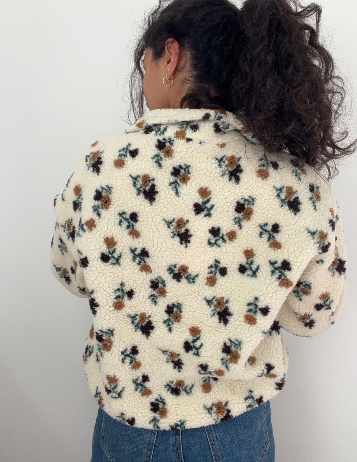 BEIGE - VESTE FLEURIE