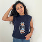 MARINE - PULL SANS MANCHE OURS