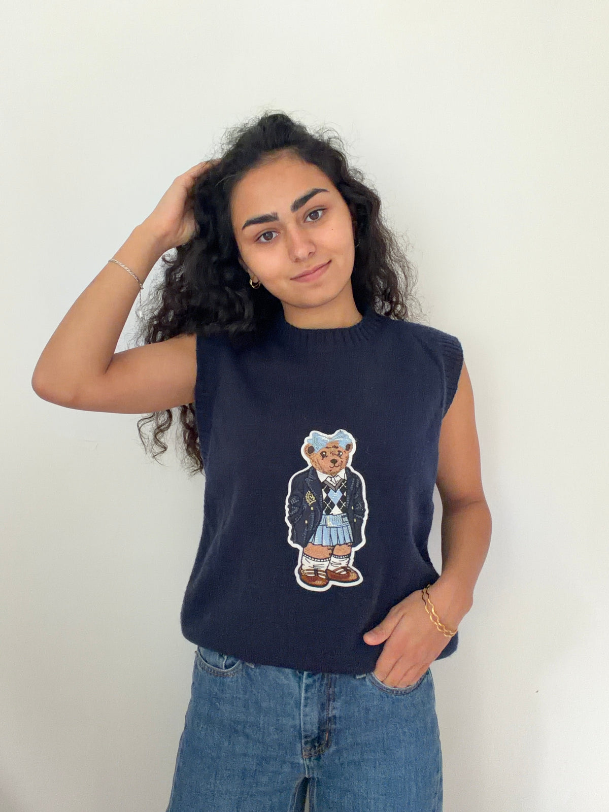 MARINE - PULL SANS MANCHE OURS