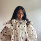 BEIGE - BLOUSE A POIS