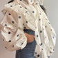 BEIGE - BLOUSE A POIS