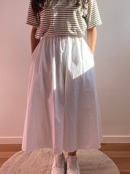 BLANC - JUPE LONGUE