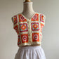 MULTICOLORE - GILET CROCHET