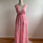 ROSE - ROBE LONGUE A BRETELLES