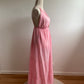 ROSE - ROBE LONGUE A BRETELLES