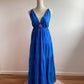 BLEU- ROBE LONGUE A BRETELLES