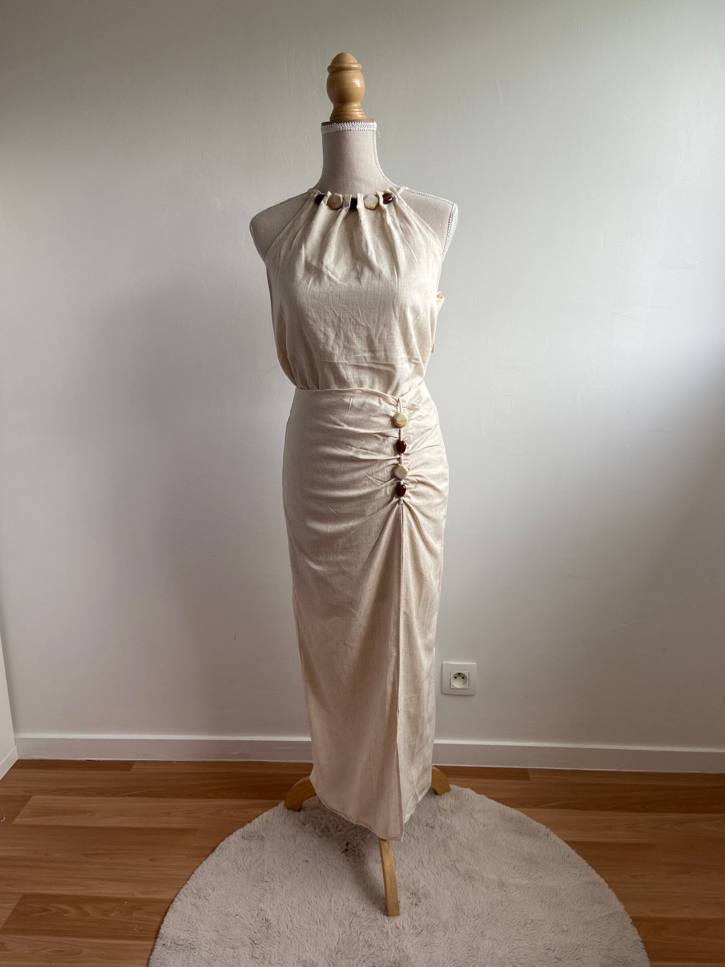 BEIGE - ENSEMBLE JUPE/TOP